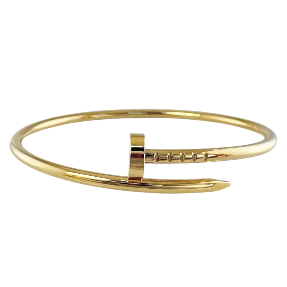 カルティエ ジュストアンクル バングル 18金 K18イエローゴールド CARTIER 中古 美品