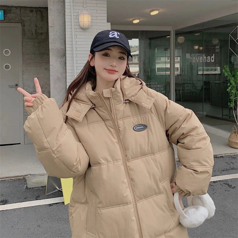 帽子は取り外し可能 中綿 秋冬コート 大きいサイズ レディース 羽毛綿 セミロング 綿服 冬 厚手 冬アウター レディース 無地 保温 ジャケット