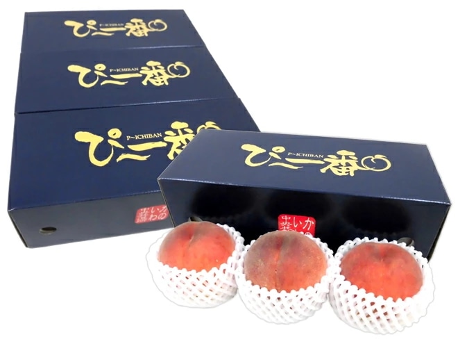 山梨県 特選桃 =かのいわのぴー一番= 3玉 約900g x4箱 特秀品/信玄等級 予約 7月以降