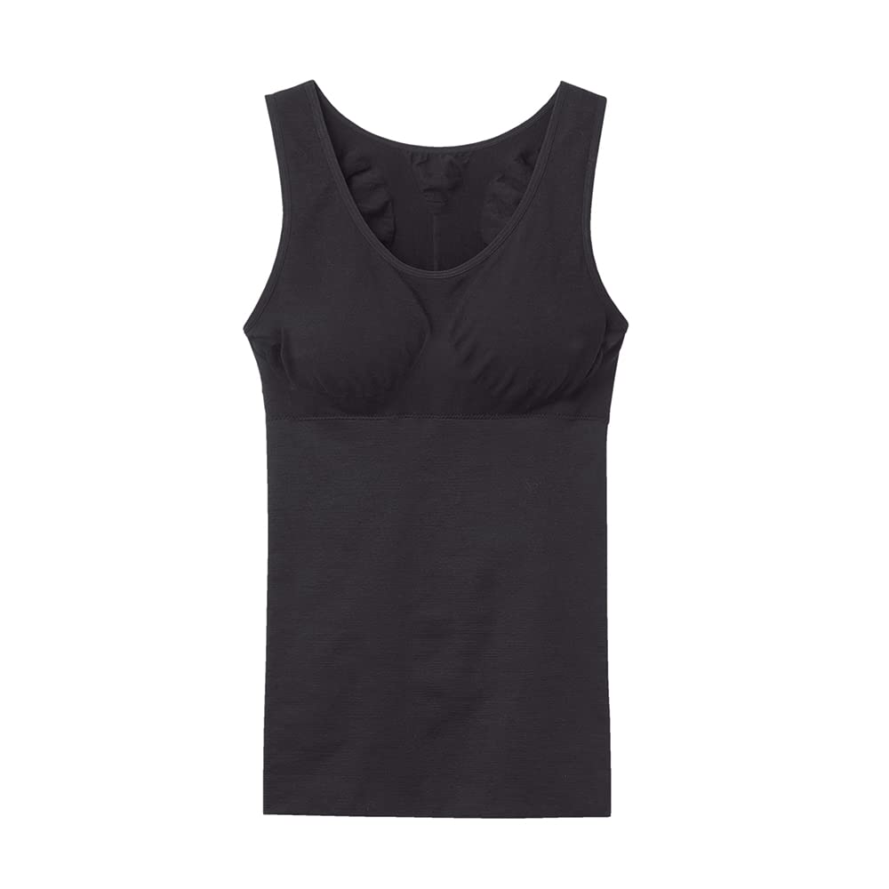 [グンゼ] タンクトップ(パッド付) RIZAP(ライザップ) 着て歩いてカロリー消費アップ 部分加圧 挿入パッド RZ3158 レディース ブラック M