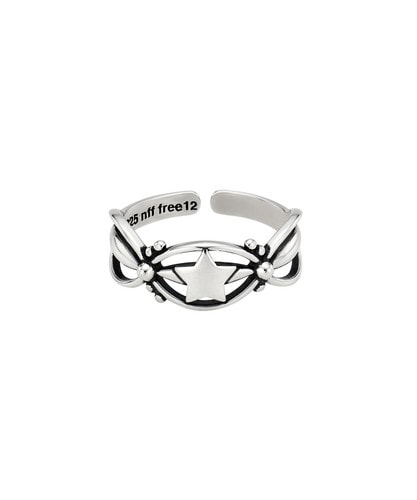 NFF star glimmer ring black silver スターグリマーリング ブラック シルバー925 韓国アクセサリー 正規品 レディース 指輪