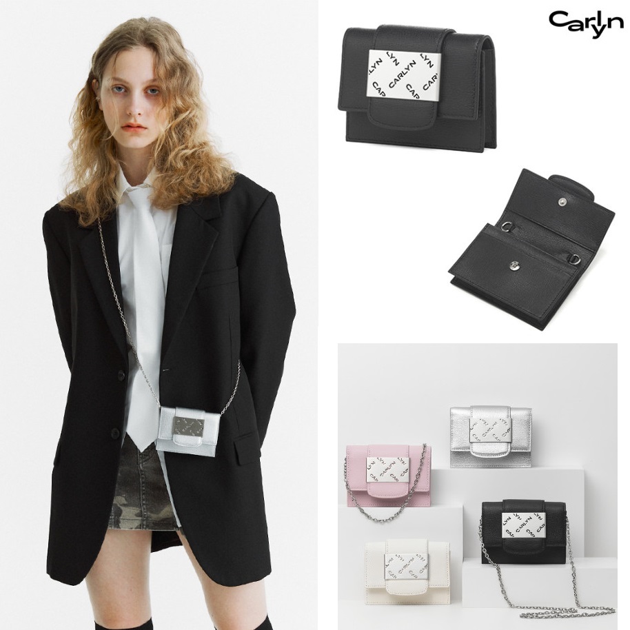 Poze Chain Wallet 4色 コイン財布 カード財布 革財布 牛革 カップルアイテム 韓国人気 贈り物 カップル 新学期 女