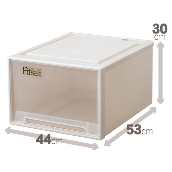 クローゼット収納/衣装ケース (幅44cm×高さ30cm) ワイドサイズ 『Fits フィッツケース』 日本製