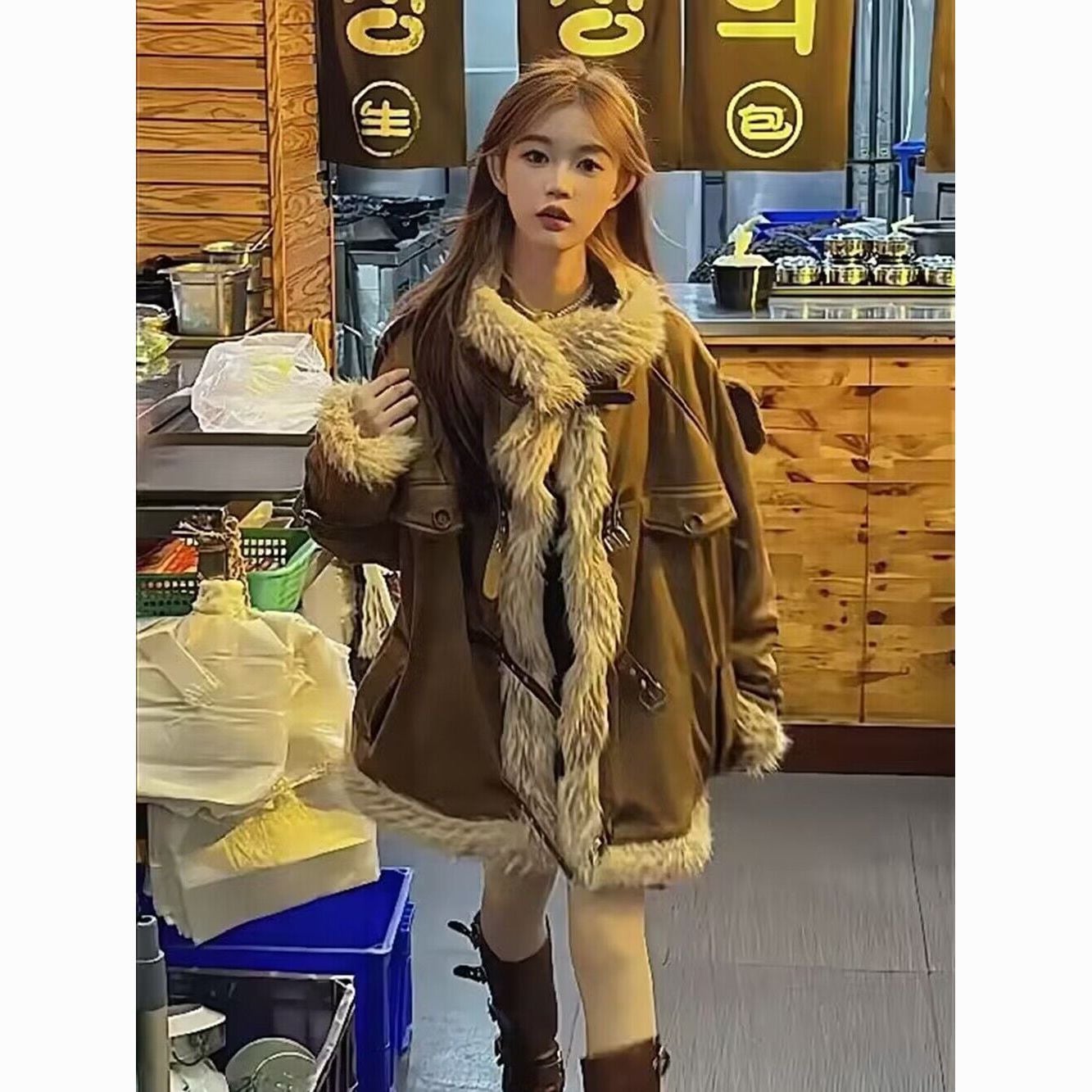 冬アウター スタンドカラー 綿入れの服 冬 ダウンコート コート着 レディー 学生 ラムの綿毛 綿入れの服 気質 ファッション 快適な保温 韓国ファッション 5,255円