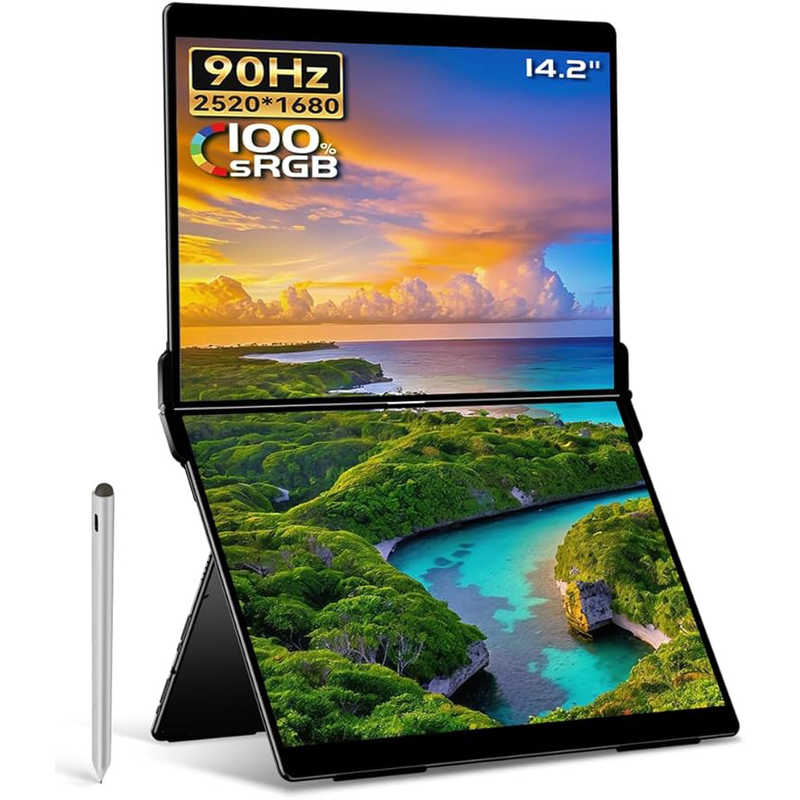 EHOMEWEI　USB-C接続 2画面モバイルモニター Xシリーズ(タッチパネル) ［14.0型 / WQXGA(2560×1600) / ワイド / 76Hz］　XP-142PW