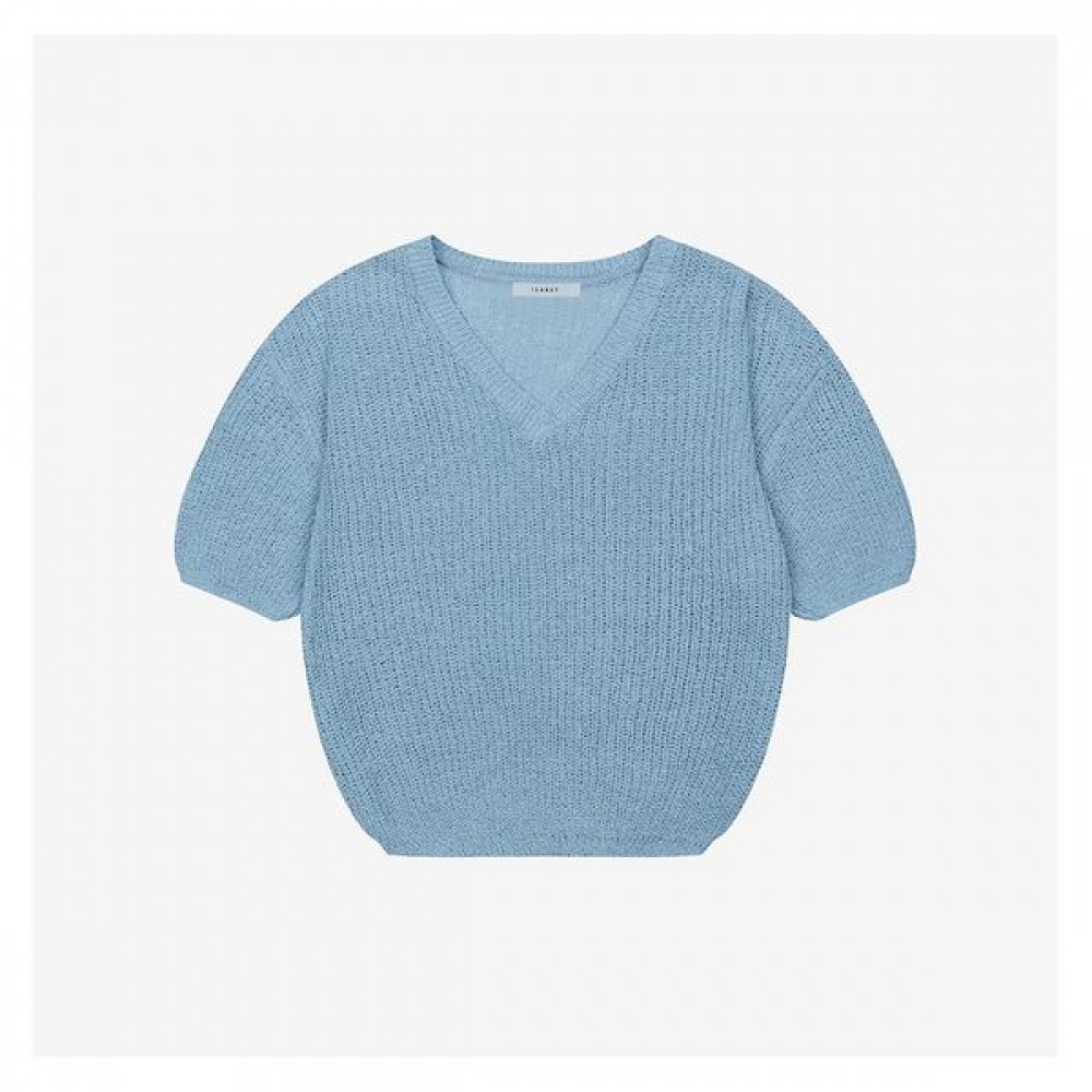 [イサベイ] ブークル Vネックショートスリーブプルオーバー (VKUCD2962)