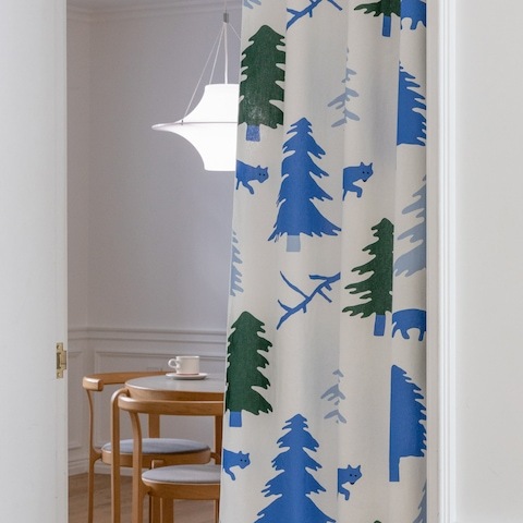 韓国 人気 [WARMGREY TAIL] FABRIC POSTER ロマンチック シンプル デザイン 雰囲気 目隠し カーテン 2colors/2size