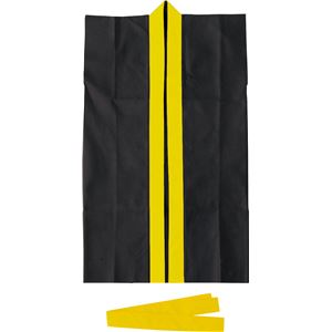 (まとめ)アーテック 不織布製はっぴ/法被 (Sサイズ) ロング丈 袖なし ハチマキ付き ブラック(黒) (×30セット)