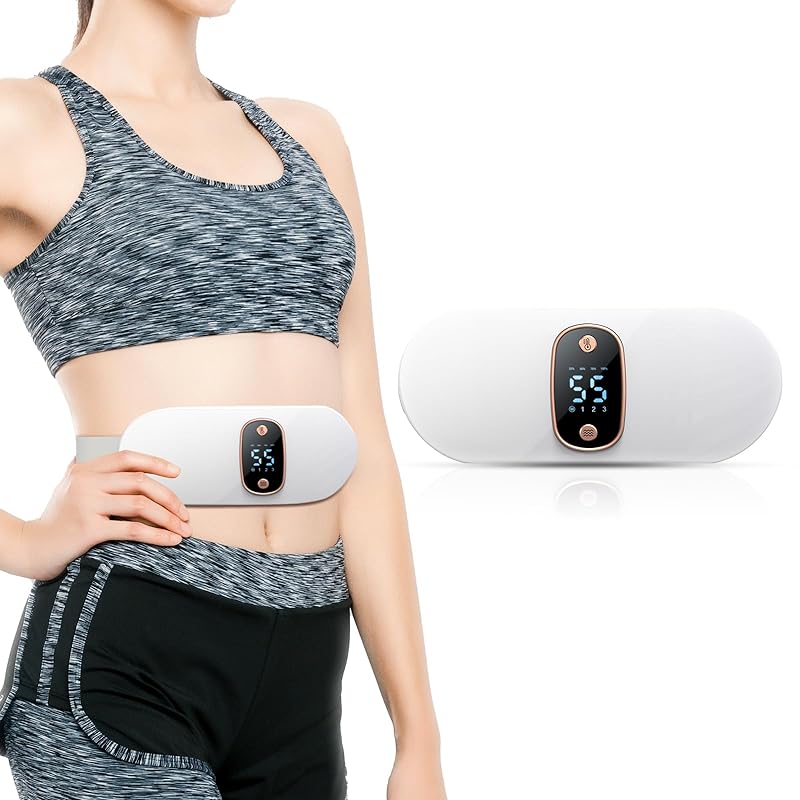 Galactia 腰暖ベルト 腹部温熱ベルト 温める ホットベルト腰 腹 腰サポーター 生理痛対策 6段階ヒーター 3つの振動 腹部 電熱式 軽量 携帯便利 液晶表示 Type-C充電式 自宅 職場用