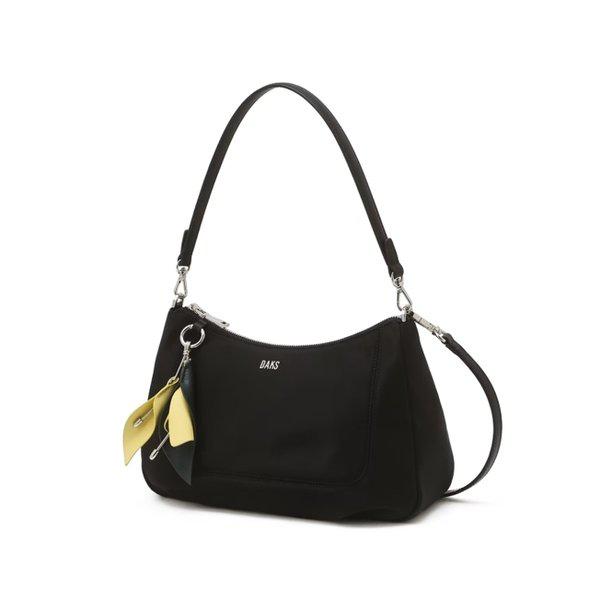 ブラックフラワーチャーム ナイロンショルダーバッグ M DCBA6E521_s