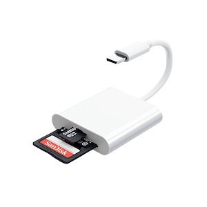 JetWave カードリーダー 2in1 USB2.0 高速データ転送 SD/TFカード対応 多用途デバイス用 USB-Cポート搭載のスマートフォン/タブレット/PC対応 双方向転送 カメラリーダー