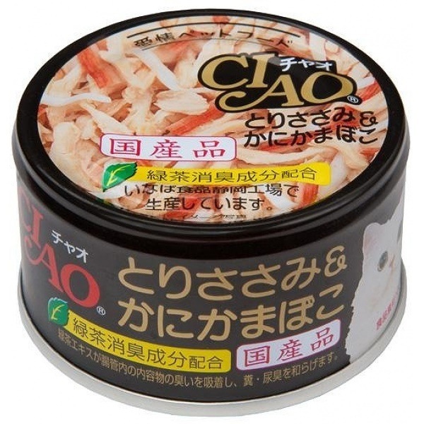 （まとめ買い）いなば とりささみ＆かにかまぼこ 85g 猫用缶詰 キャットフード [x24]