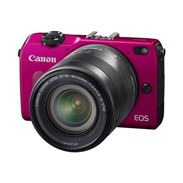【中古】Canon ミラーレス一眼カメラ EOS M2 EF-M18-55 IS STM レンズキット (レッド) EF-M18-55mm F3.5-5.6 IS STM付属 EOSM2RE-1855