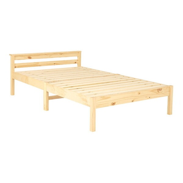 MB-5150SD-NA3302 プレーンナチュラル 組立簡単 マットレス付セミダブルベッド メーカー直送