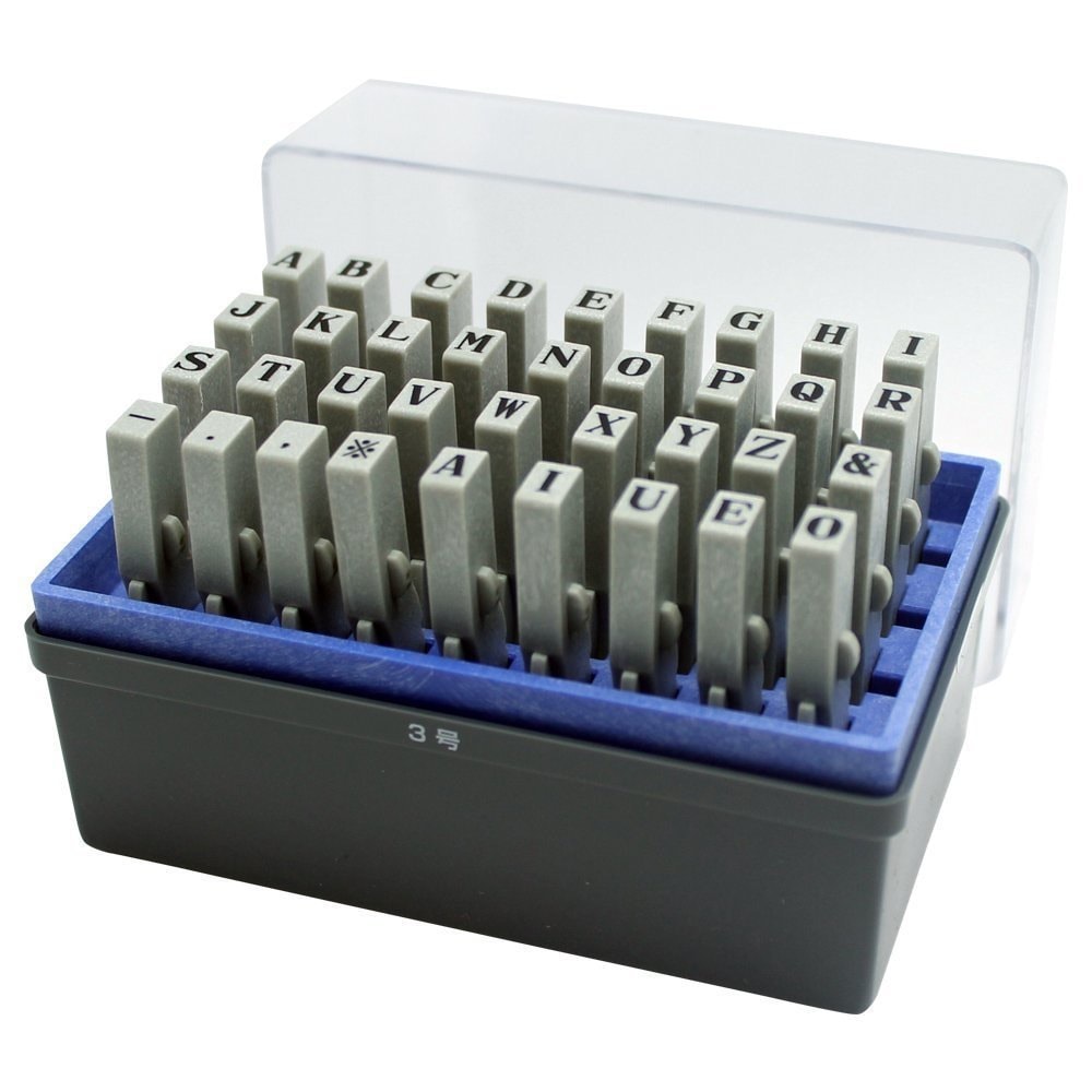 （まとめ買い）柄付ゴム印連結式セット 英字 明朝体 3号 GRA-3M [x3]