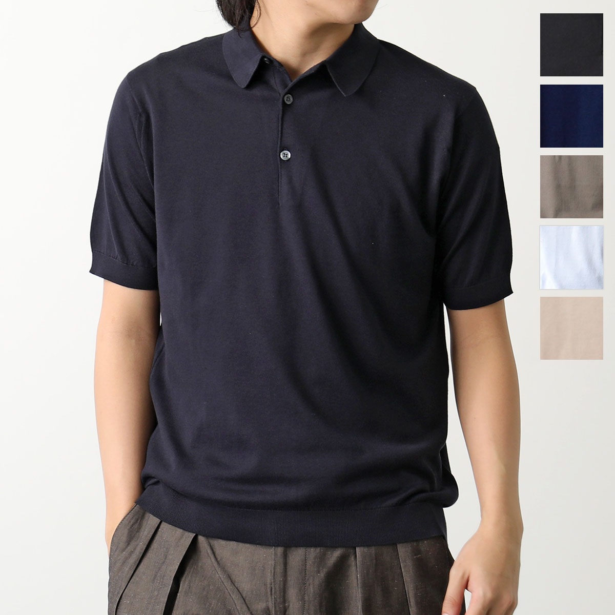 JOHN SMEDLEY ジョンスメドレー ニット ポロシャツ REID メンズ MODERN FIT 30G 半袖 コットン 無地 ハイゲージ カラー6色 16,890円
