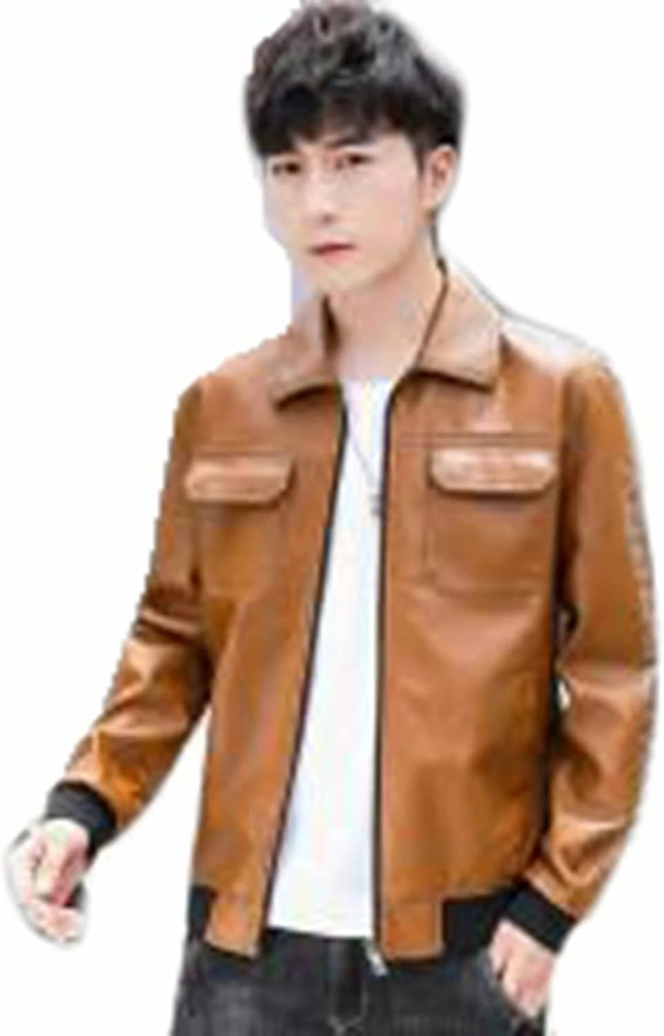 メンズ PUレザージャケット 革ジャン ライダースジャケット 無地 シンプル 男性用 カジュアル ビジネス ジャンパー ブルゾンジャケット 防風防寒 ジップアップ アウター 大きいサイズ