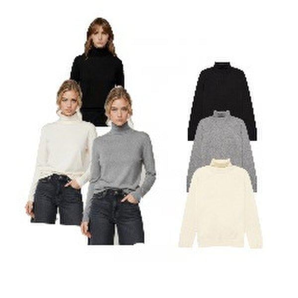 女性カシミアブレンドタートルネックプルオーバー10540-140-812-38AB-SH