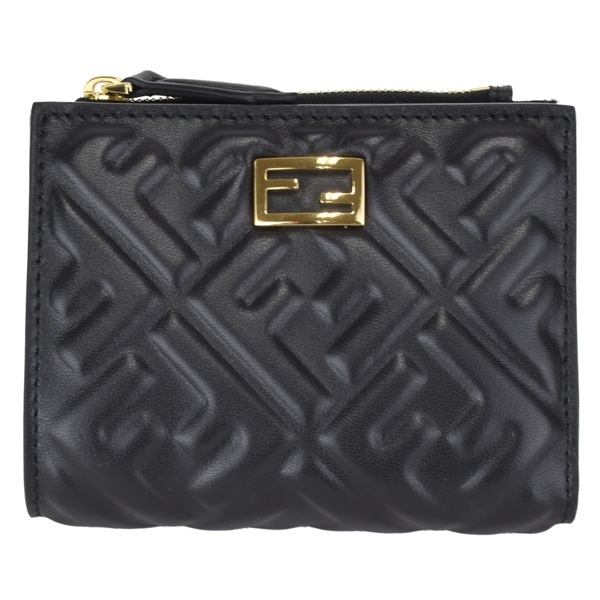 FENDI フェンディ SLIM BAGUETTE WALLET/エンボス ダイアゴナルFFモチーフ 折り財布 二つ折り財布/8M0506 AAJD F0KUR