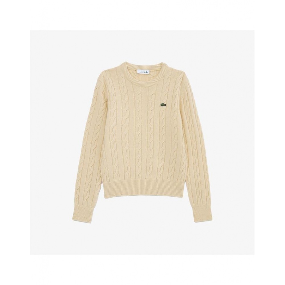 ラコステレディースケーブルクルーネックセーター AF083E-55N 361