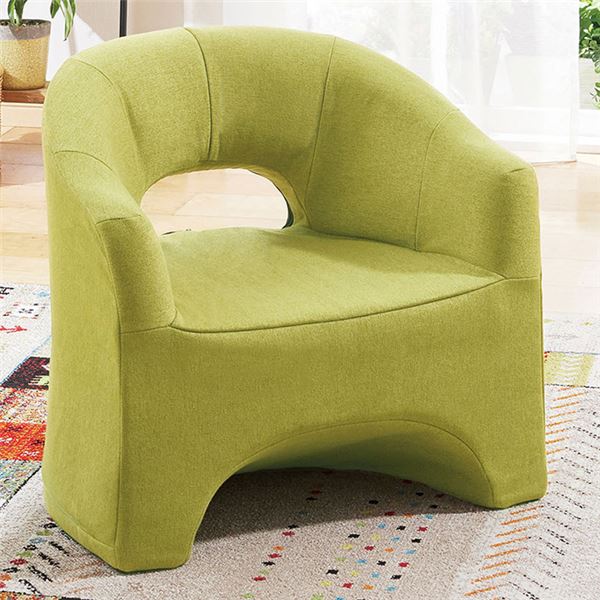 大人気 グリーン ソファー椅子 一人掛けソファ カラー ふわふわ