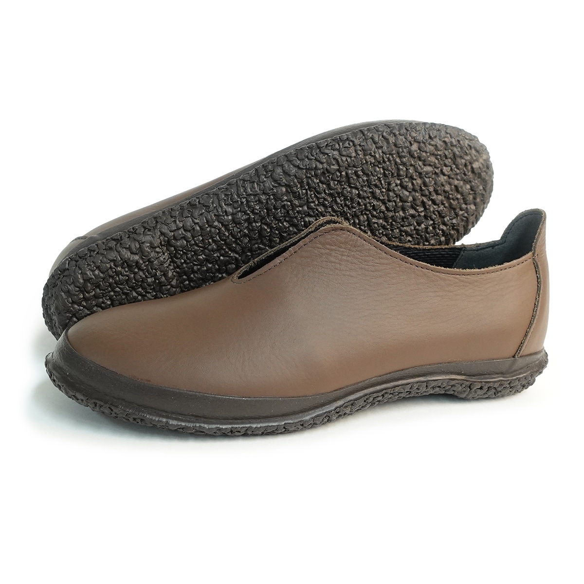 スニーカー レディース SP-1826 ダークブラウン スリッポン 牛レザー スピングルムーブ