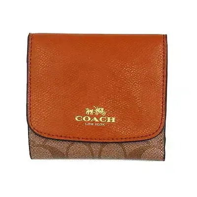 新品　COACH 二つ折り財布 オレンジ　シグネチャー COACH 新作セール コーチ CH809 新作 長財布 二つ折り財布