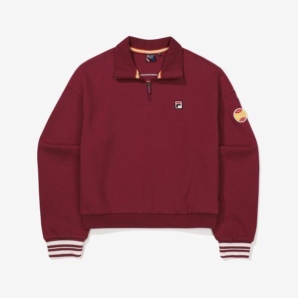 FILA フィラ 半ジップトレーナー 綿混紡 Fボックス