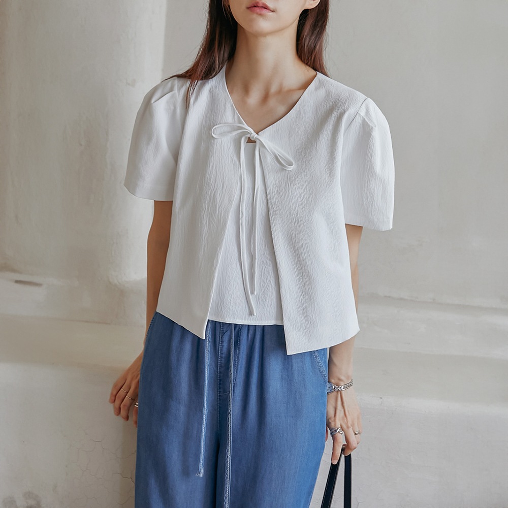 イフユリンクルストラップ1/2ブラウスセット