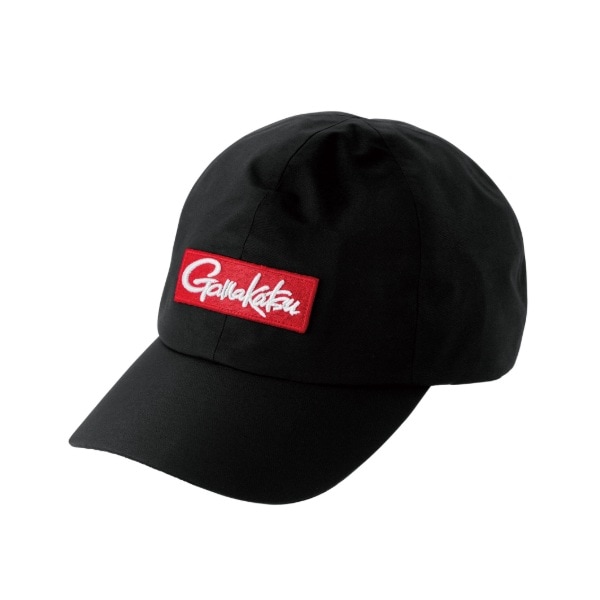 がまかつ 手袋 GM9127 ベーシックレインキャップ(ボックスロゴ) ブラック×レッド L