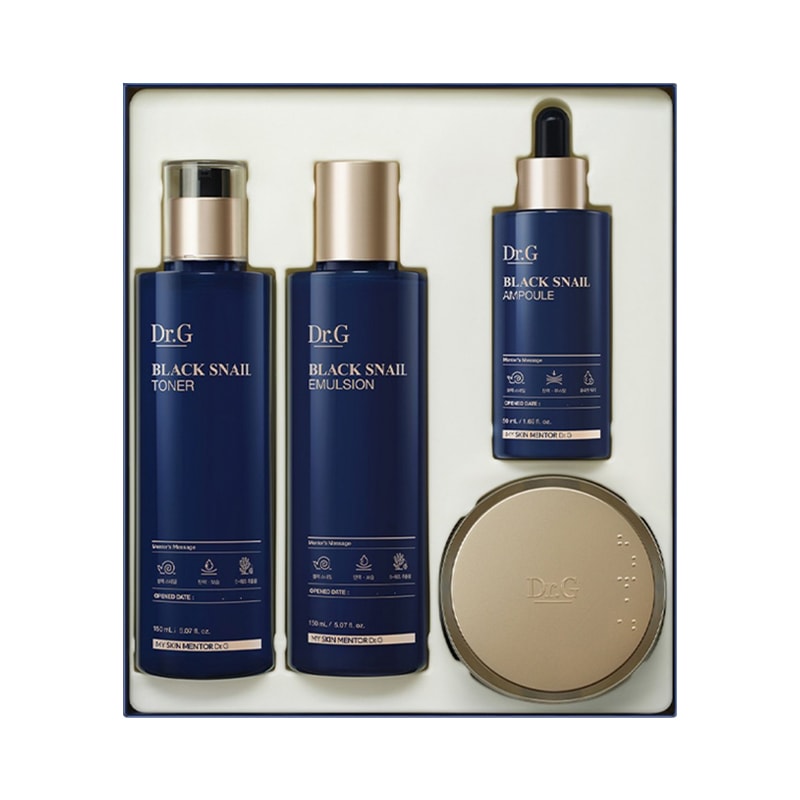 【ブラックスネイルスキンケアセット】 トナー150ml + エマルジョン150ml + アンプル50ml + クリーム50ml