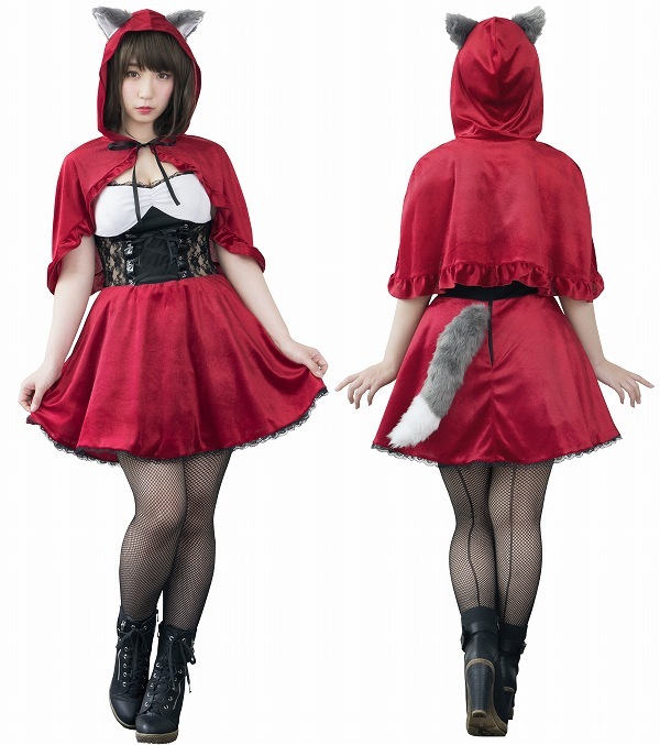 レディアニマル 赤ずきん狼　 [ハロウィン かわいい コスプレ イベント 衣装 仮装 コスチューム]　【_529669】