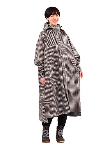 レインポンチョ サイクルモード ハイポンチョ 撥水 防水 ギンガム Free