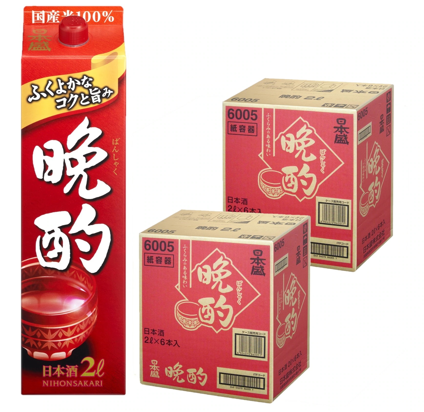 日本盛 晩酌 2000ml 2L×2ケース/12本