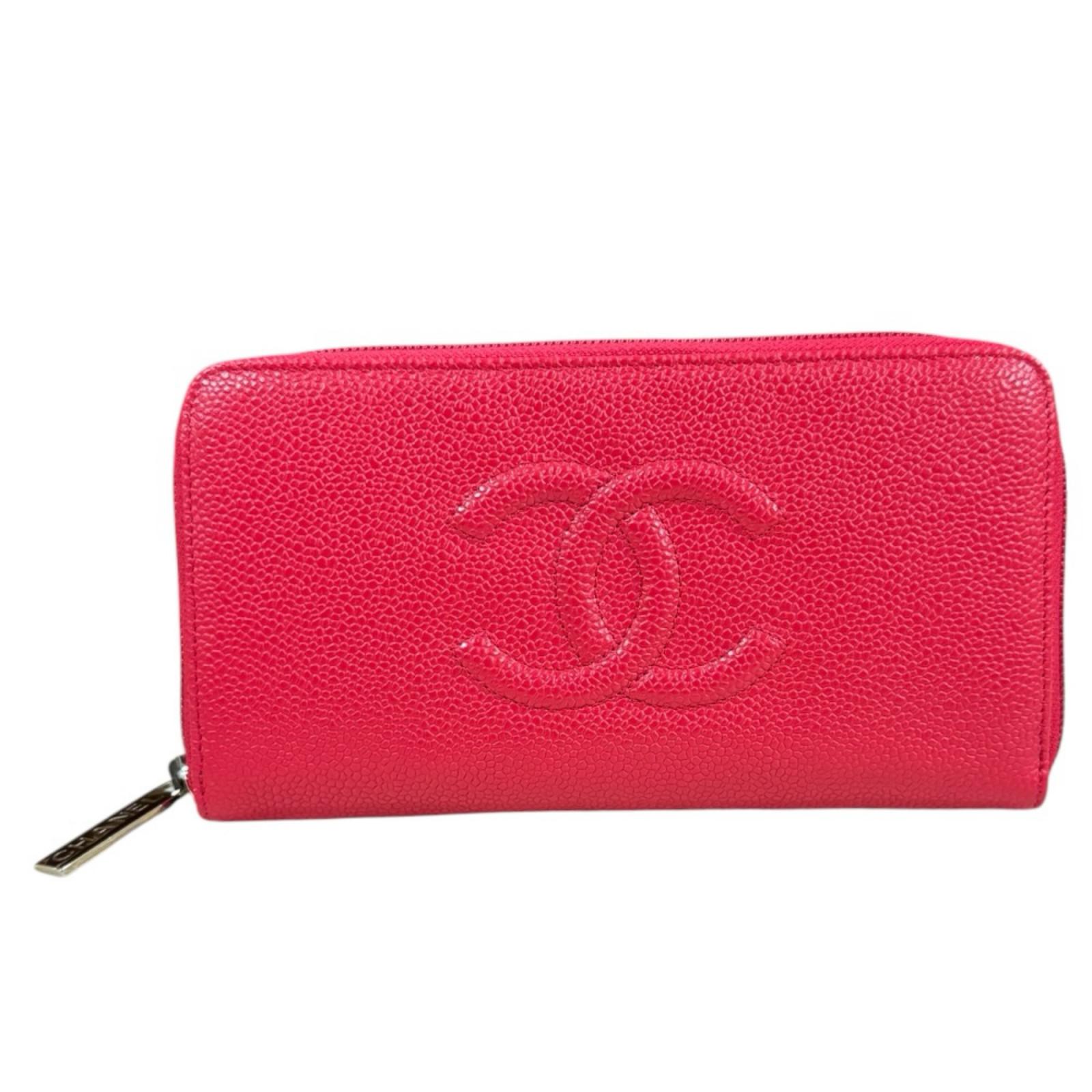 シャネル ココマーク 長財布 キャビアスキン A50071 CHANEL 中古 美品