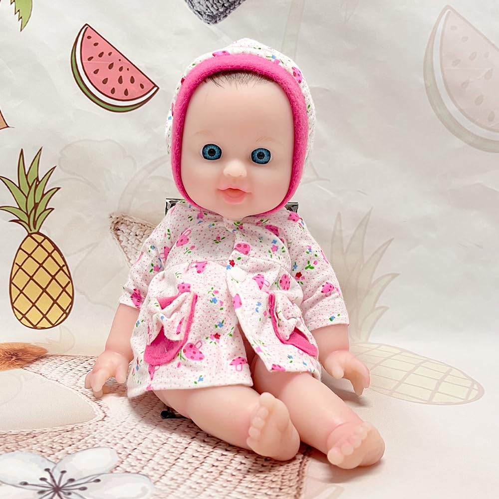 リボーンドール フルシリコンドール リアル赤ちゃん 柔らかい 人形 子供 ベビー ドール 新生児 リボーンベイビー 育児練習用 誕生日 クリスマス プレゼント おままごと 6歳以上向け (身長33cm