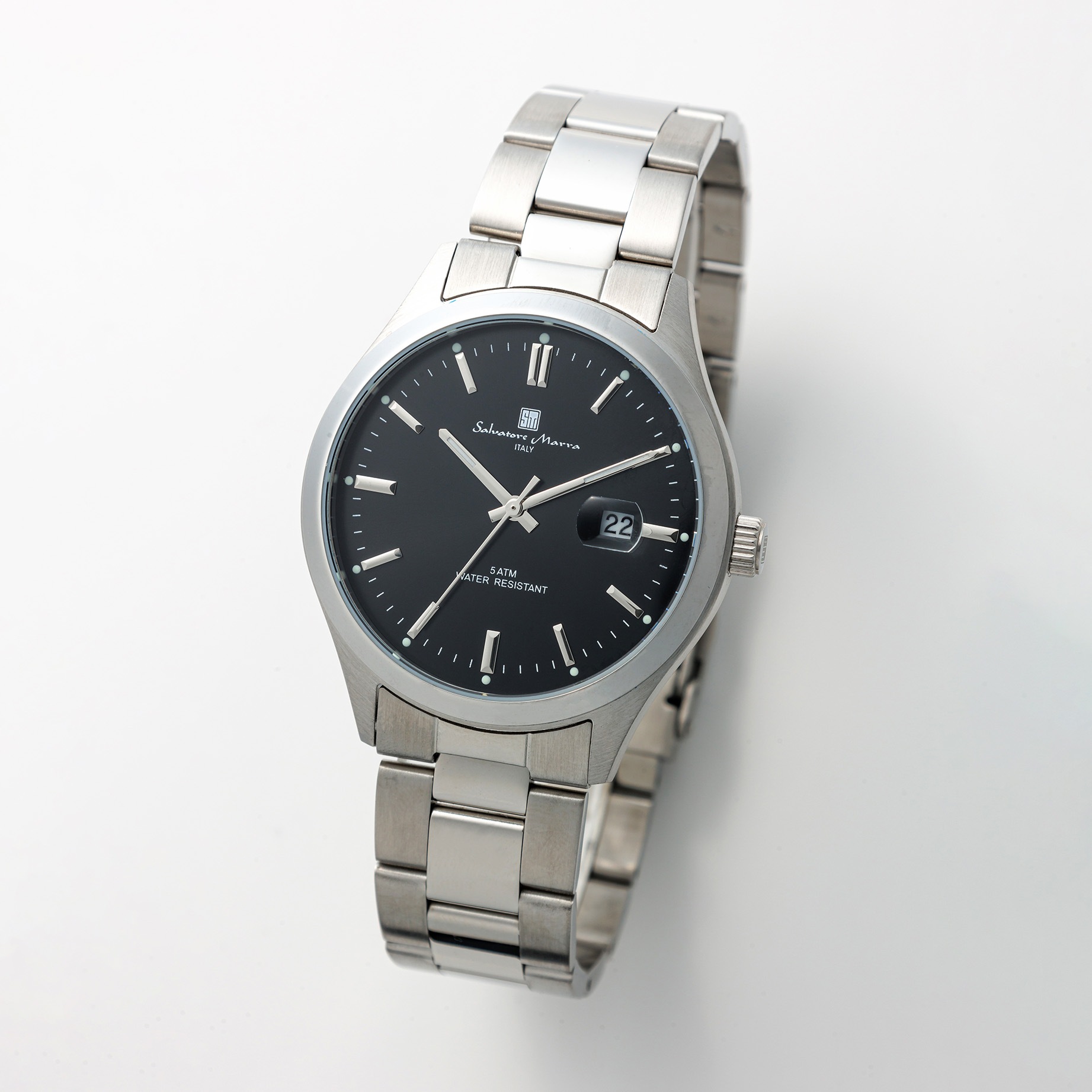 Salvatore Marra サルバトーレマーラ腕時計 日付表示　SM24107-SSBK
