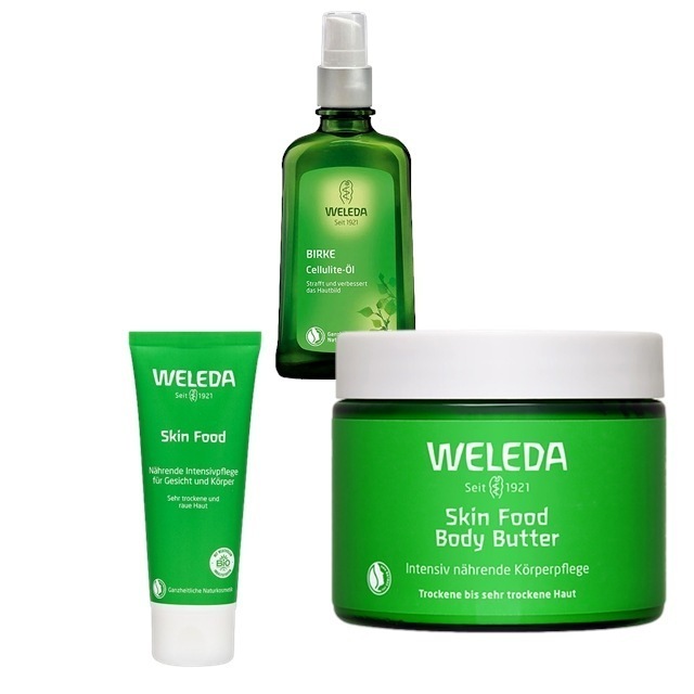 ヴェレダ スキンフード+ボディバター+ホワイトバーチ ボディシェイプオイル 75m+150ml+100ml