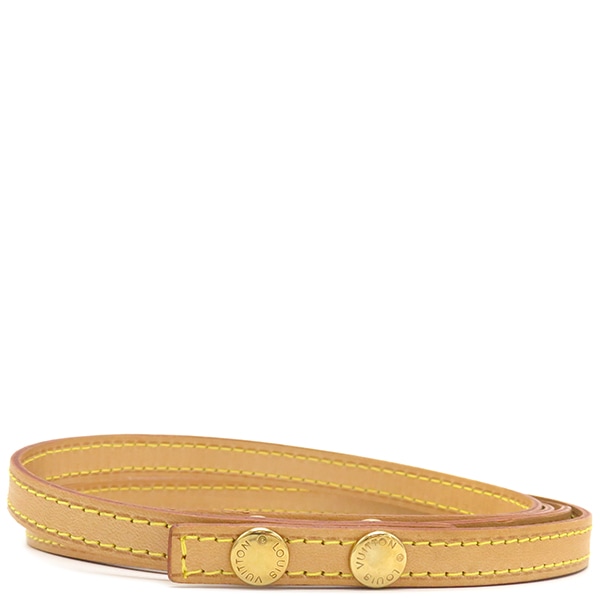 ルイヴィトン LOUIS VUITTON ショルダーストラップ 135cm ヌメ革 ベージュ ゴールド金具 フロランティーヌ用 【中古】