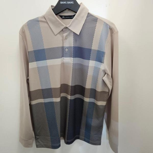 HC07 春 メンズ 涼感素材 チェックカラー Tシャツ NTM168 (S45730701)