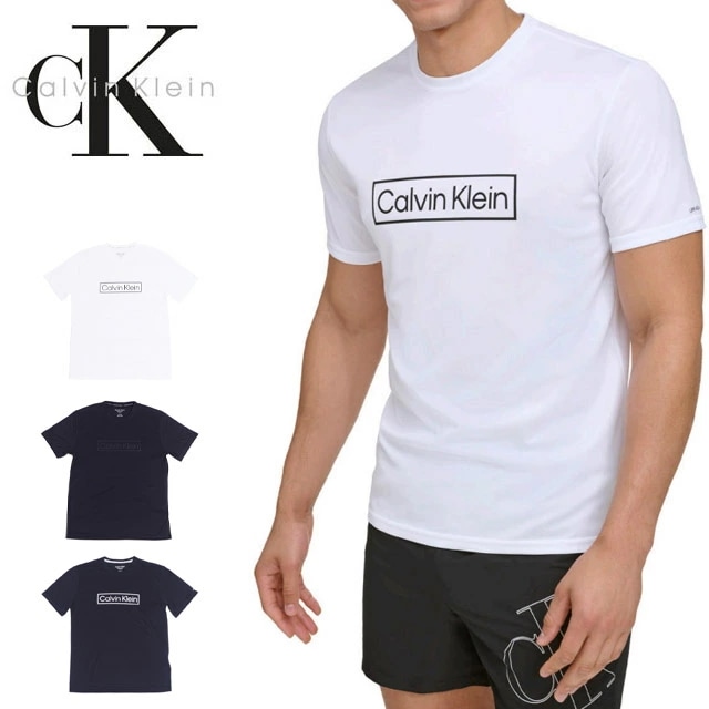 ラッシュガード メンズ Calvin Klein カルバン クライン 長袖 ロンT 水着 男性 夏 薄手 アウトドア キャンプ 釣り 海 海水浴 海外旅行 人気 ブランド ペアルック ブラック 黒 ホ水着