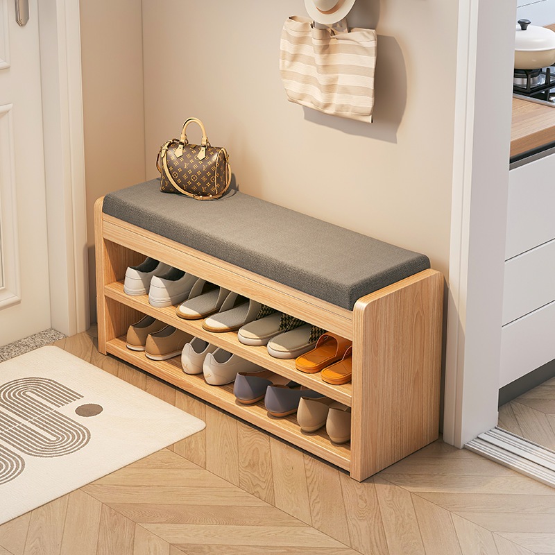 Open Shoe Replacement Stool At The Door Of The Home Shoe Cabinet Stool Integrated Solid Wood Entry S 8,016円