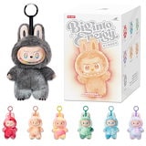 Qoo10] マルチカラーヒョウ柄ファーボールキーホル