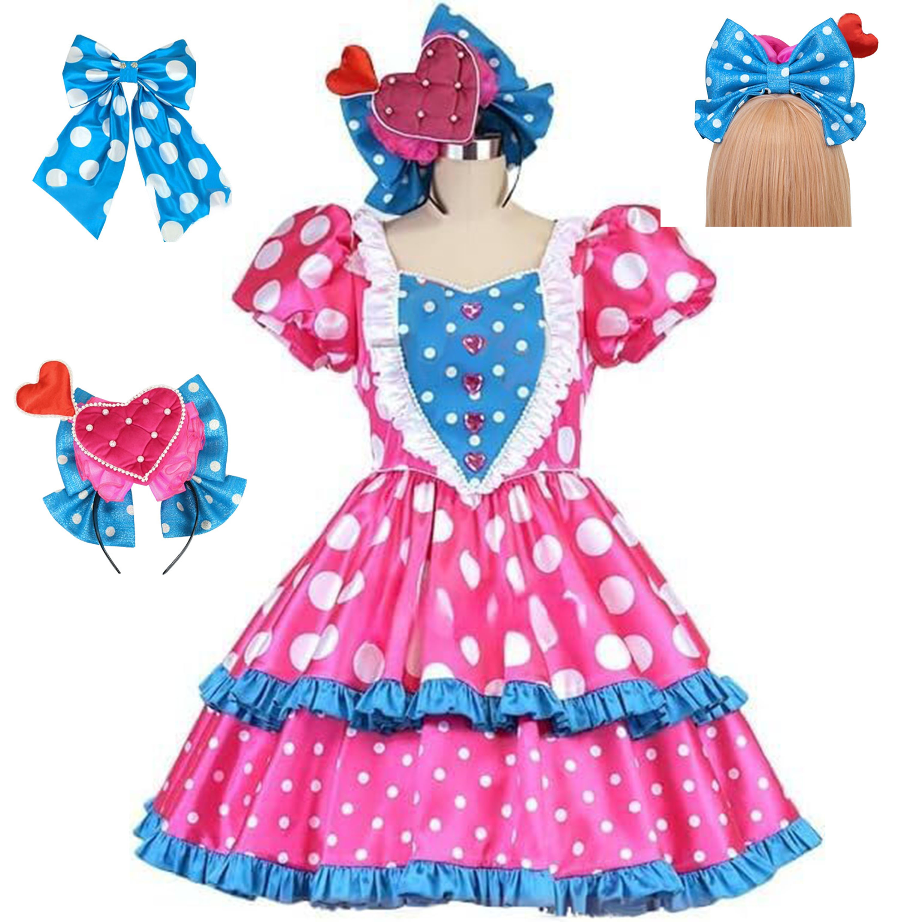 コスプレ衣装 パルパルーザ ミニーのファンダーランド ミニー 髪飾り付き レプリカ衣装 ミッキー ミニー ハロウィン クリスマス コスプレ 衣装 コスチューム 仮装 お祭り 撮影