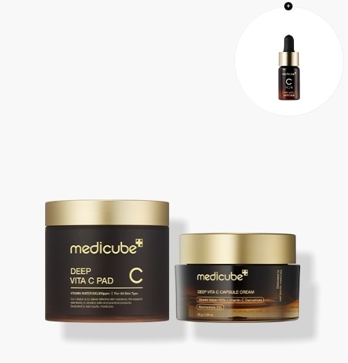 [サマースペシャル] ディープ ビタC 白 肌トニング セット/シミ角質を拭き/ビタミンカプセルをチャージする圧倒的な白肌トーニングセット