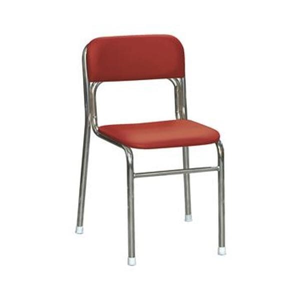 軽量 スタッキングチェア 1脚販売 レッドクロムメッキ 幅46cm 重さ4.7kg 日本製 防汚仕様 スチール