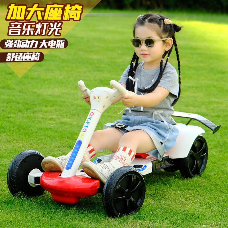 新しい子供用電気カートは男性と女性のために着席できますベビー充電バランスバイク屋外おもちゃ四輪車 11