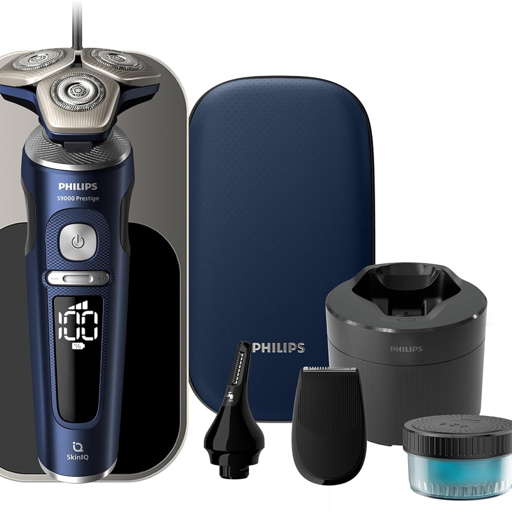 フィリップス 電動シェーバー 9000プレステージ 洗浄機付きモデル 電動 髭剃り メンズ (72枚刃・回転式/スキンプロテクションテクノロジーPro搭載 お風呂剃り & 丸洗い可) SP9886/3 29,351円