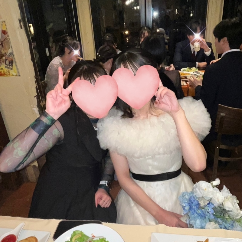 実例写真！ カラードレス シャンパン色 取り外しオフショルダー 結婚式 編み上げ サッシュベルト ロング チュールドレス
