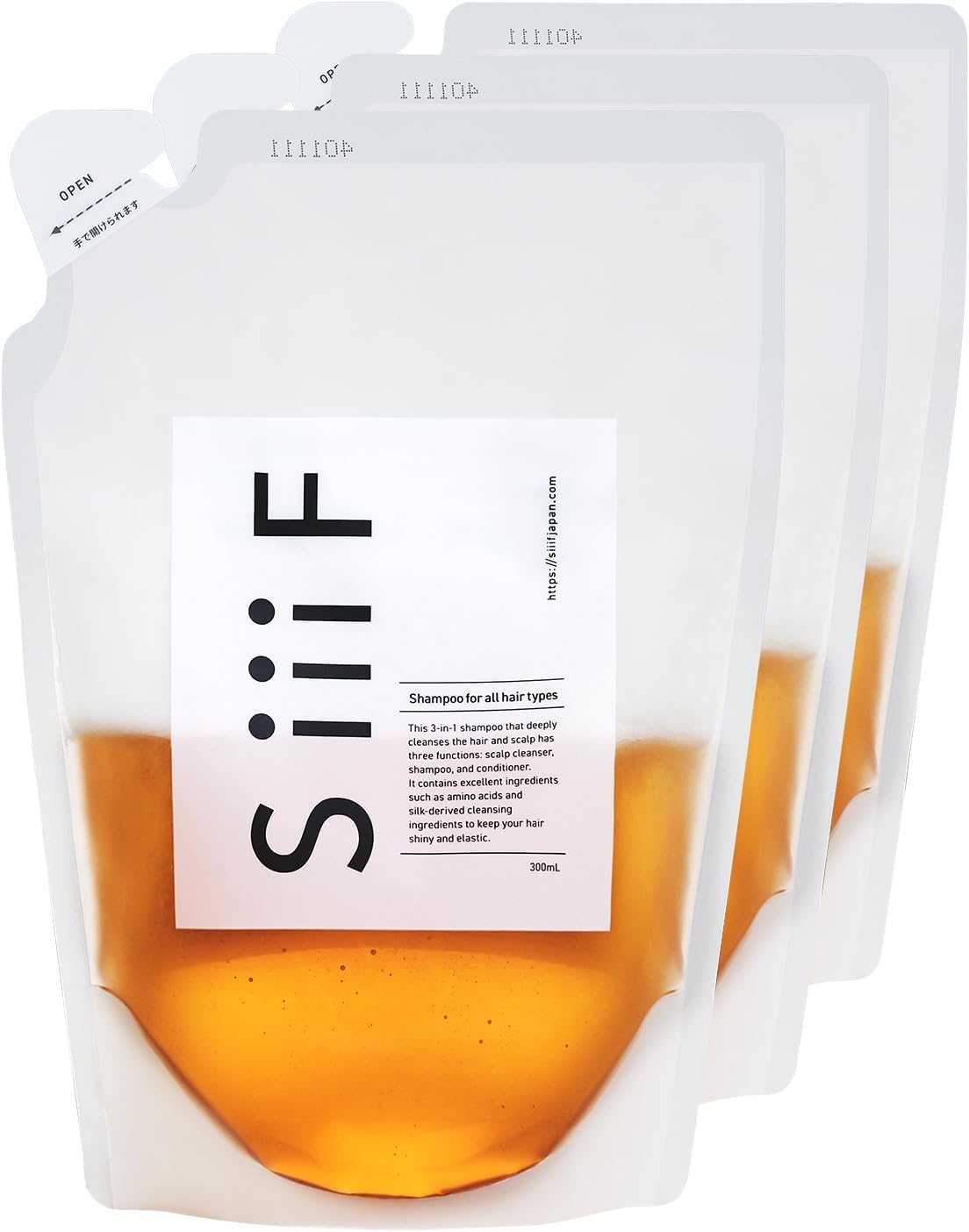 SiiiF シーヴ リンスインシャンプー シャンプー詰め替え セット (詰替え3個)